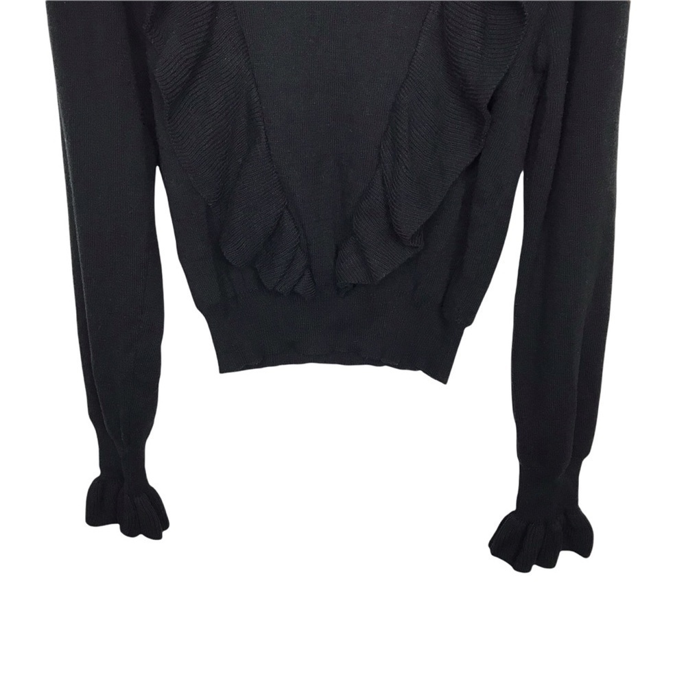 LoveRiche Black Ruffle Sweater Love Riche - Picture 4 of 9